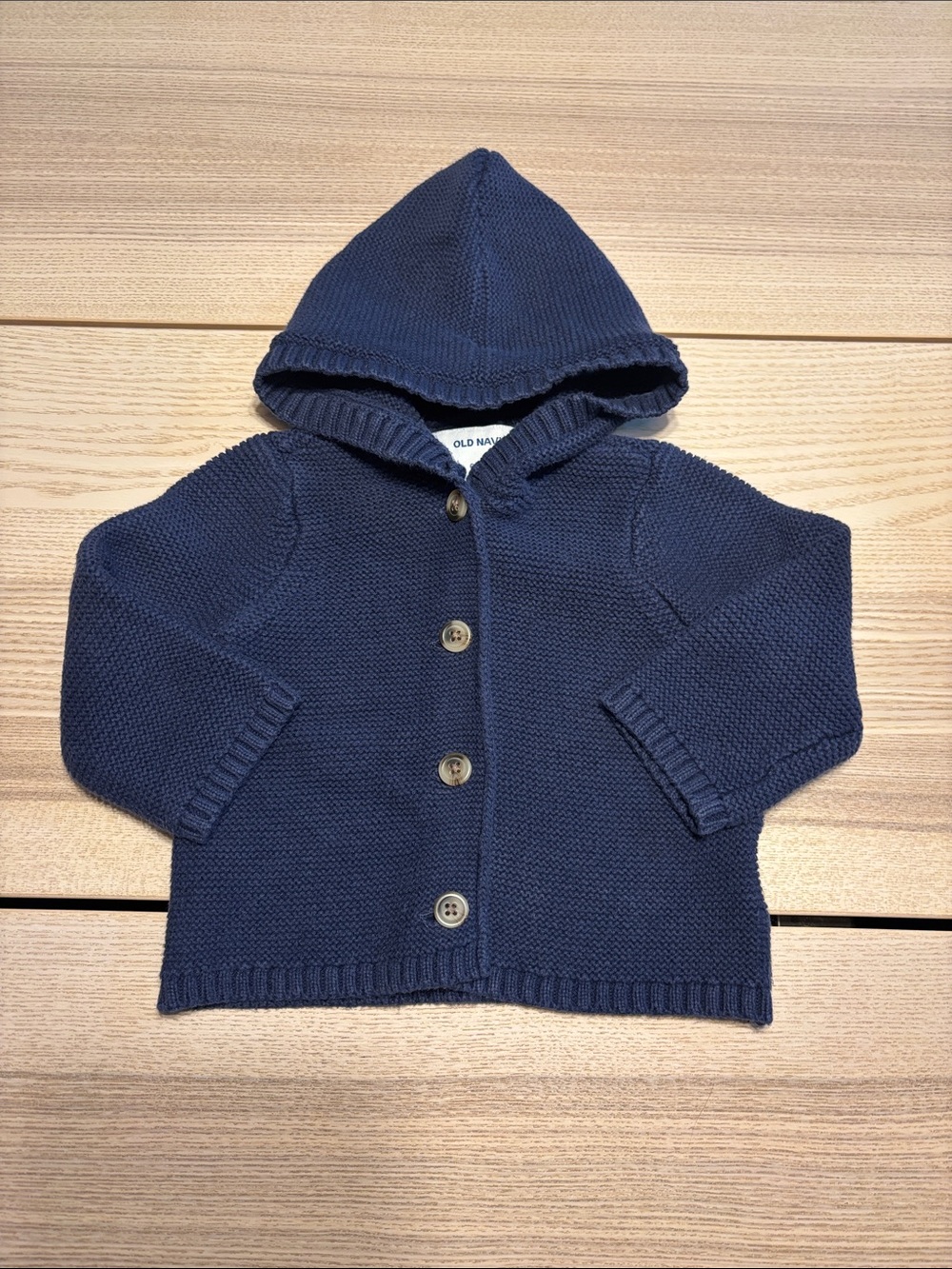 Old Navy Dark Blue Hooded Knit Jacket for Kids